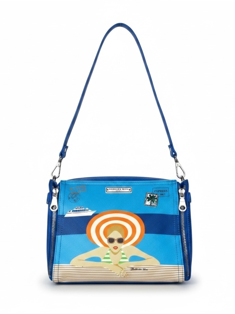 Barbara Rhil Paris Beach Cruise Vacation Theme Crossbody Purse